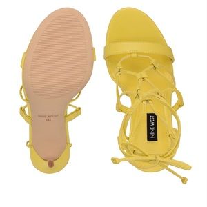 Completely unworn Nine West Yellow Strappy Heels